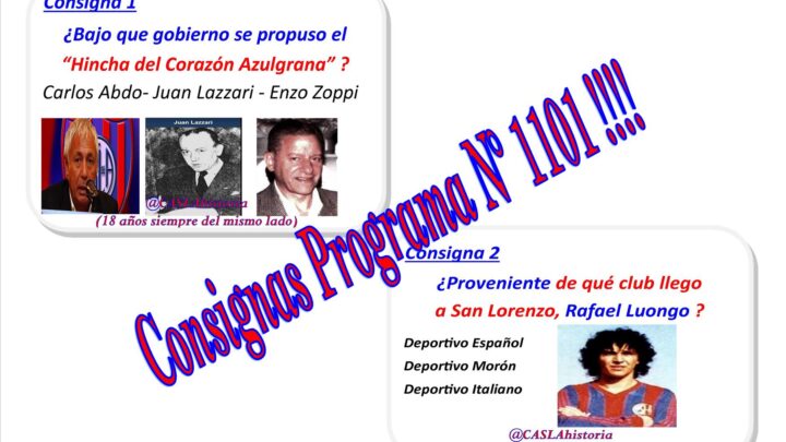 Consignas Programa N° 1101!!!!