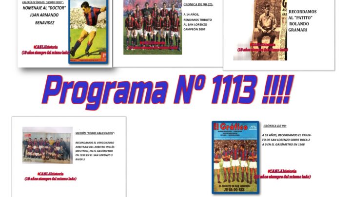Programa N° 1113 de Domingo!! . «Matadores, Benavidez, Campeón 2007, el arbitro Pirata y Patito»